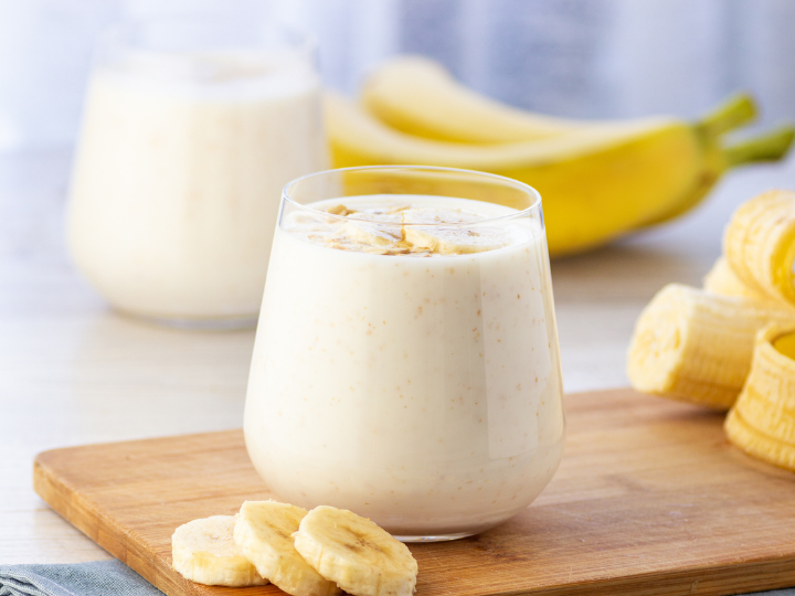 レシピ画像:〈ブレンテック〉キャラメルナッツバナナスムージー